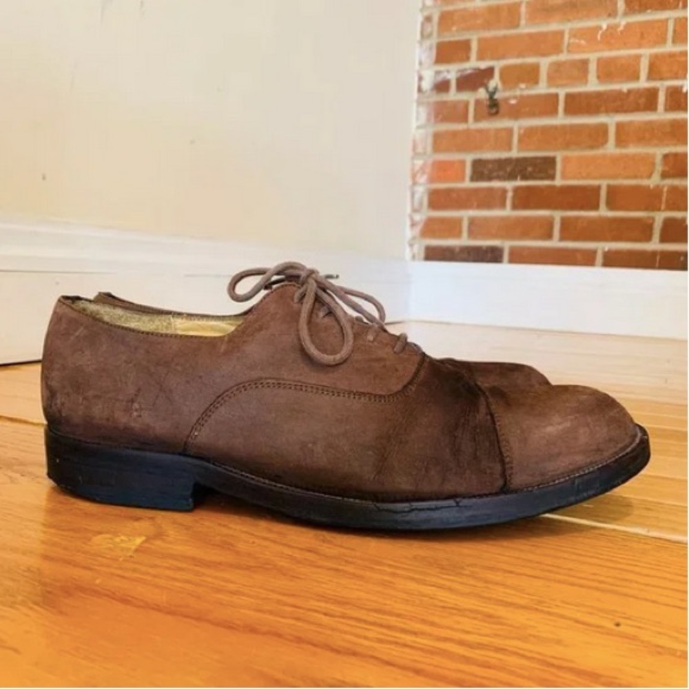 Vintage KENZO Mens Boots Brown Suede Dress Shoes Size US 10.5 Distressed